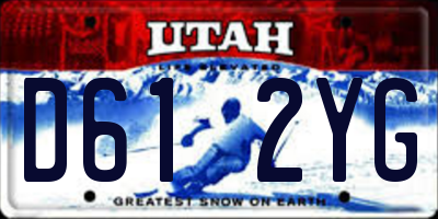 UT license plate D612YG