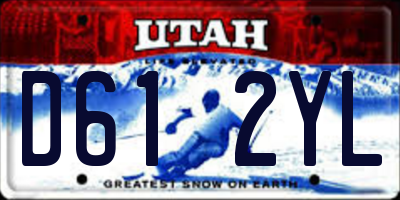 UT license plate D612YL