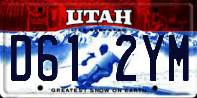 UT license plate D612YM