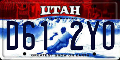UT license plate D612YO