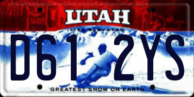 UT license plate D612YS