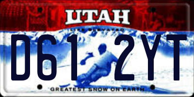 UT license plate D612YT