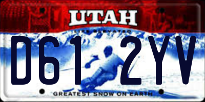 UT license plate D612YV