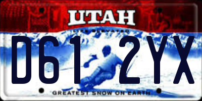 UT license plate D612YX