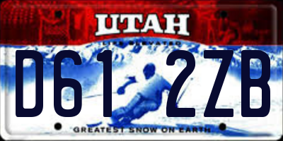 UT license plate D612ZB