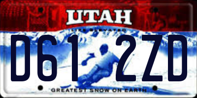 UT license plate D612ZD