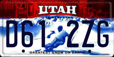 UT license plate D612ZG