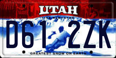UT license plate D612ZK