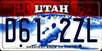 UT license plate D612ZL