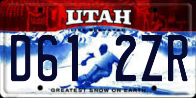 UT license plate D612ZR