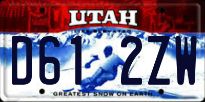 UT license plate D612ZW