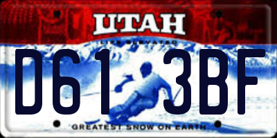 UT license plate D613BF