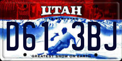 UT license plate D613BJ