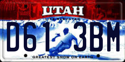 UT license plate D613BM