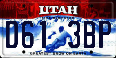 UT license plate D613BP