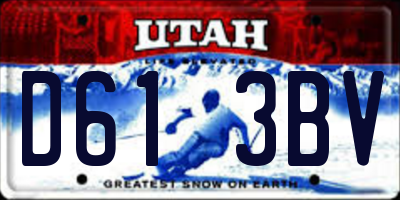 UT license plate D613BV