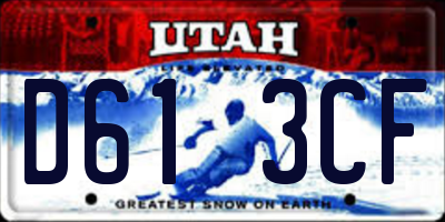 UT license plate D613CF