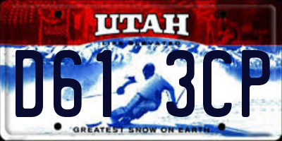 UT license plate D613CP