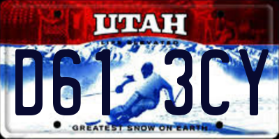 UT license plate D613CY