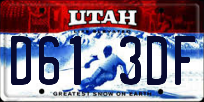 UT license plate D613DF