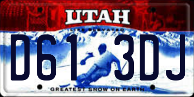 UT license plate D613DJ