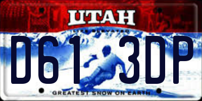 UT license plate D613DP
