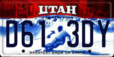 UT license plate D613DY