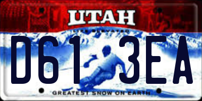 UT license plate D613EA