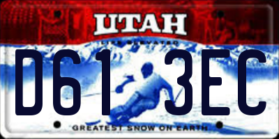 UT license plate D613EC