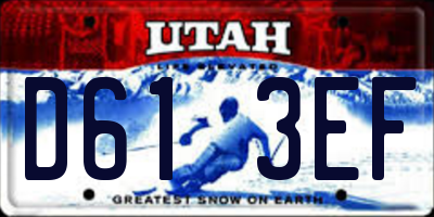UT license plate D613EF