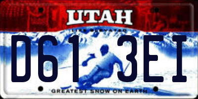 UT license plate D613EI