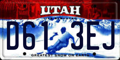 UT license plate D613EJ