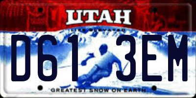 UT license plate D613EM
