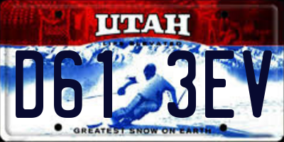 UT license plate D613EV