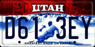 UT license plate D613EY