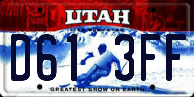 UT license plate D613FF