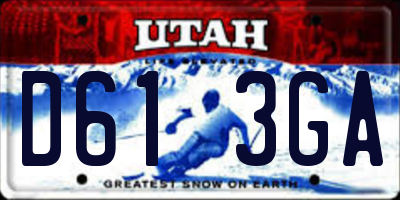 UT license plate D613GA