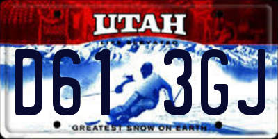 UT license plate D613GJ