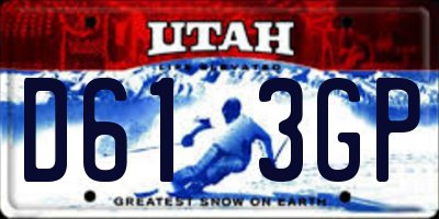 UT license plate D613GP