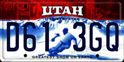 UT license plate D613GQ