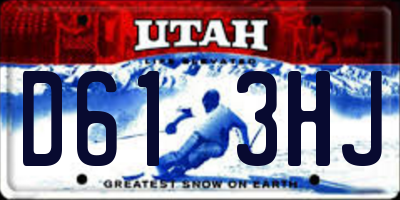 UT license plate D613HJ