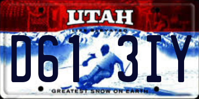 UT license plate D613IY
