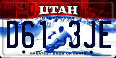 UT license plate D613JE