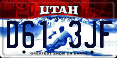 UT license plate D613JF