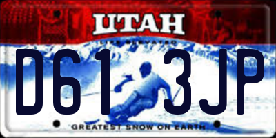 UT license plate D613JP