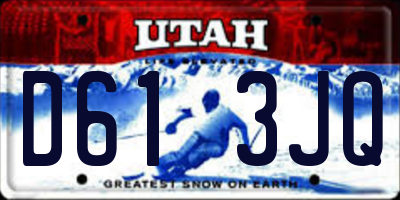 UT license plate D613JQ
