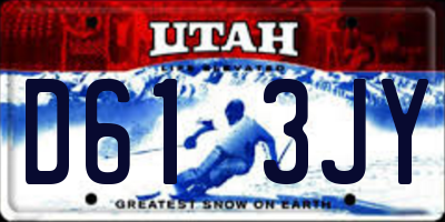 UT license plate D613JY