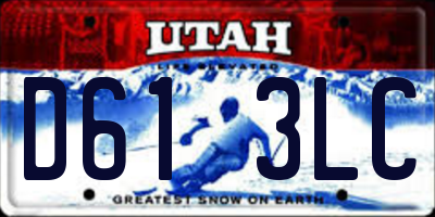 UT license plate D613LC
