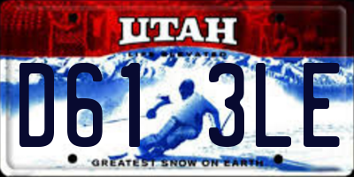 UT license plate D613LE