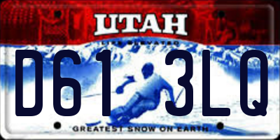 UT license plate D613LQ